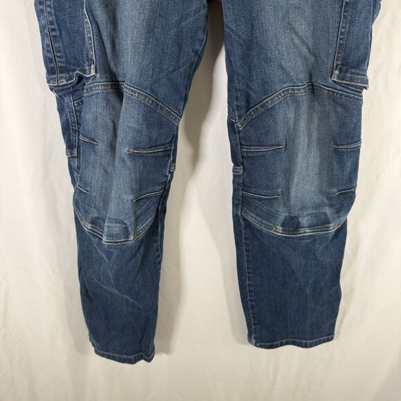 M Tac Tactical Den. Cargo Jeans Men's 34x30 Dark Wash Blue Denim Cotton Blend - Picture 3 of 16